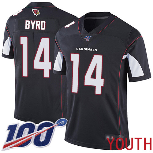 Arizona Cardinals Limited Black Youth Damiere Byrd Alternate Jersey NFL Football #14 100th Season Vapor Untouchable->youth nfl jersey->Youth Jersey